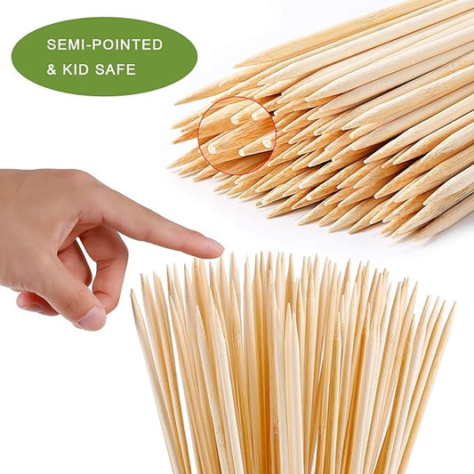 200 PCS Bamboo Marshmallow Roasting Sticks, SMores Skewers for Fire Pit, Extra Long 14 Inch Heavy Duty 4mm Thick Wooden SMores Sticks for Open Fire Pits Roaster Barbecue Hot Dog Camping Kebab Sausage