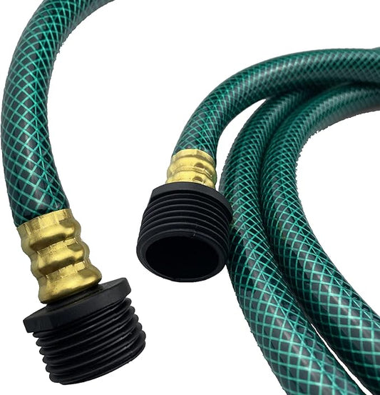 PVC Garden Hose 1/2 Inch, Flexible Water Hose with Male and Female Fittings, No Leaking, Heavy Duty, for Household, Outdoors, Lawns, Patio (50 FT, Green, Plastic Fittings)
