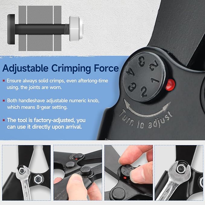 iCrimp Wire Rope Crimping Tool, Wire Cutter, for Aluminum Oval Sleeves,Stop Sleeves,Crimp Ferrules,Crimping Loop Sleeve from 3/64-inch to 1/8-inch