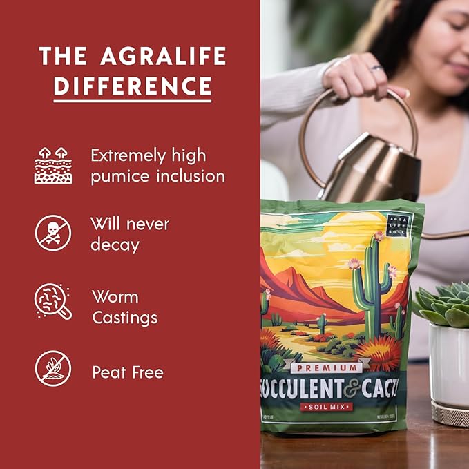 Premium Succulent Soil Mix for Indoor & Outdoor Plants - Fast-Draining Potting Soil for Succulents, Cacti, & Houseplants - Natural Blend with Pumice for Optimal Plant Growth - 4 Quarts