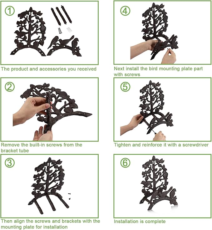 OwnMy Cast Iron Garden Hose Holder Wall Mount Water Hose Hanger for Outside, Heavy Duty Decorative Water Hose Reel Storage Organizer Rack for Outdoor Garden Lawn Yard, 8.7"L x 4.7"W x 12.3"H