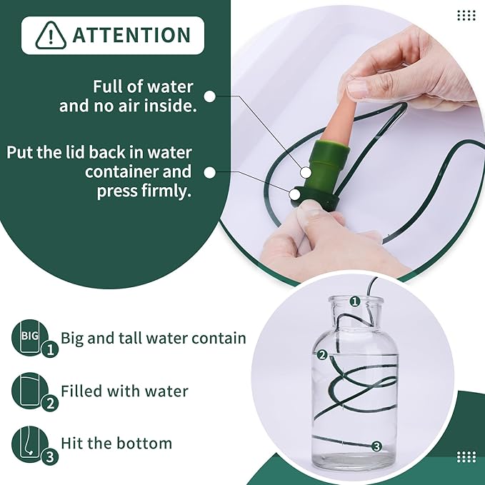 BYDOLL Plant Self-Watering Stakes Automatic Dripper Watering Spikes for Indoor Outdoor Bonsai,Houseplant Insert Devices for Vacation Garden use,Drip Irrigation System for Plant 10 Pack