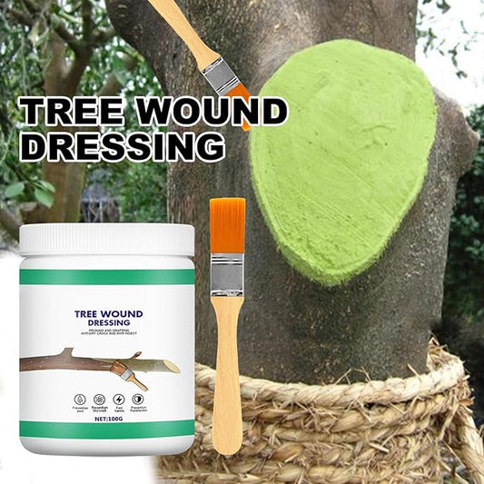 Tree Wound Pruning Sealer, Tree Wound Dressing with Brush, Tree Wound Sealer Healing Paste,Quick Recovery of Tree and Bonsai (2 PCS)
