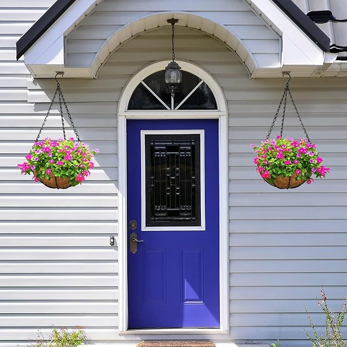 Halatool 6PCS 12 Inch Coco Liners Coconut Fiber Planter Liner 100% Natural Coco Fiber Liners for Planters Round Coco Coir Hanging Basket Liners for Flowers Vegetables