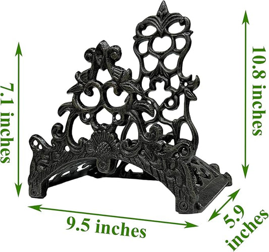 Decorative Garden Hose Holder, Hose Hanger, Heavy Duty Cast Iron Garden Yard Water Pipe Holds, Wall Mounted Hose Butler, Hose Rack Reel, 50FT 75FT 100FT Water Hose Bulter Storage (Totem)
