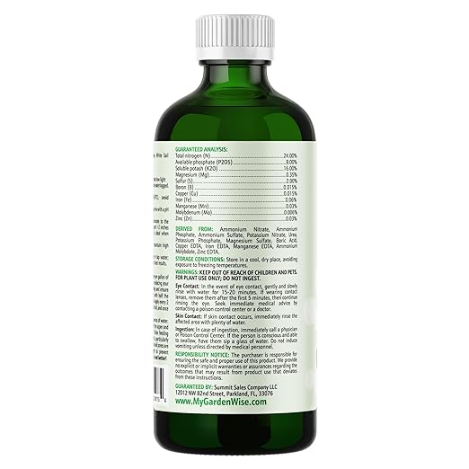 Peace Lily Fertilizer: 3-1-2 Liquid Fertilizer with Essential Micronutrients - The Ultimate Food for Spathiphyllum, Perfect for Indoor Plants (8 OZ)