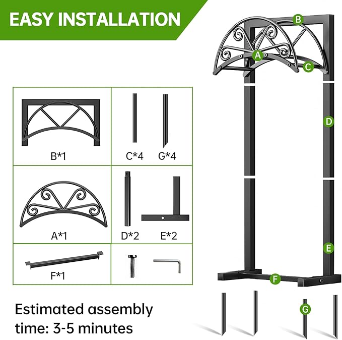 GREENER Garden Hose Holder, Water Hose Holder Holds Max 160ft Hose, Freestanding Hose Hanger, Heavy Duty Metal Hose Stand for Outside Yard Lawn