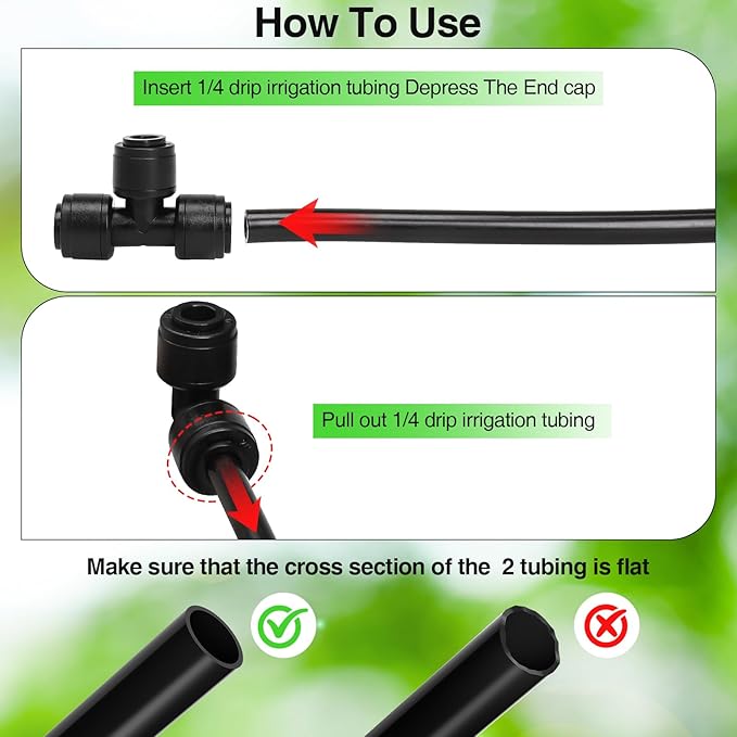 MIXC 24 Pack 1/4" Drip Irrigation Elbow Coupling Connector, Quick Connect Garden Hose Elbow Connector 90 Degree, Leak Free Irrigation Tubing Connectors for Drip Irrigation System