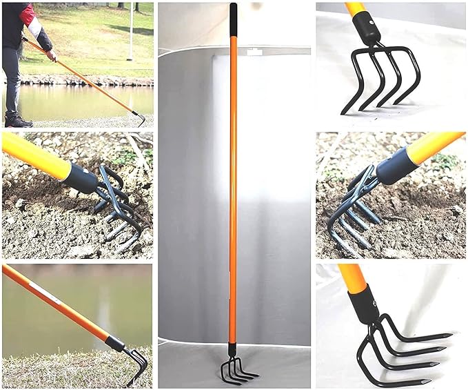 Ashman Garden Cultivator (1Pack)– Sturdy Hand Tiller/Cultivator – Heavy Duty Blade for Digging, Loosening Soil and Weeding – Rubber Grip Handle for a Strong Hold – Rust Resistant