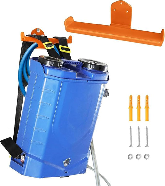 Backpack Leaf Blower Hanger with Tube Hook, 3 Pack Backpack Sprayer Wall Mount, Heavy Duty Chainsaw Wall Mount Stand Accessories Garage Organization Storage