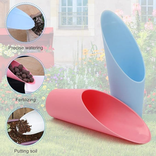 Coitak Bonsai Soil Scoops, 5 PCS Plastic Garden Soil Scoops, Colorful Small Soil Scoops, Gardening Tools