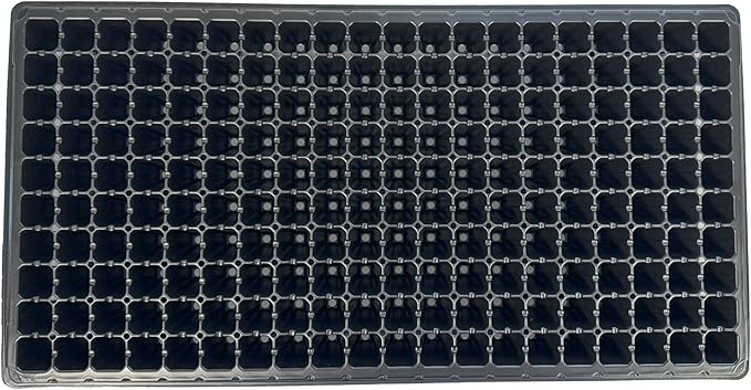 200 Cell Seedling Plastic Nursery Trays, 10 Pack, Thick Durable Germination Plug Trays, 2000 Cells Reusable Plant Propagation