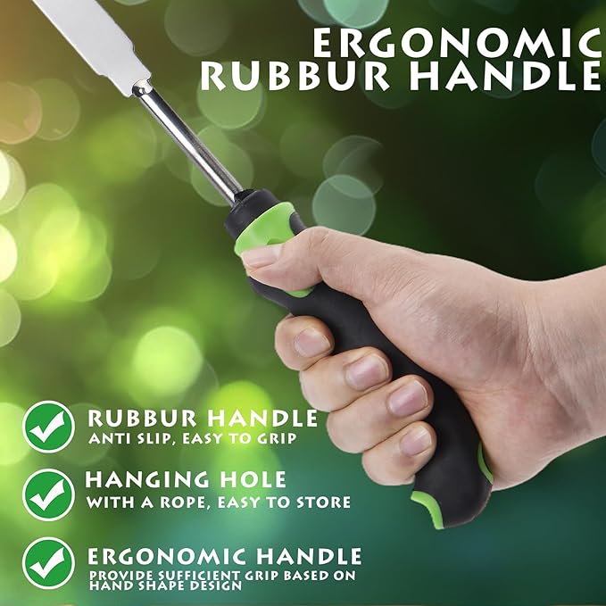 Weed Puller Tool 3pcs, 2025 New Portable Weeder Tool, Weeding Tool with Stainless Steel, Garden Tools for Plant & Weeding, Crack Weeder Tool, Weed Remover Tool for Farm & Backyard