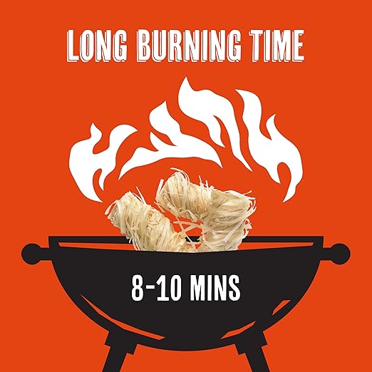 Grill Trade Fire Starters - 50 Pieces Grill Starter Made of Pine Wood Shavings - Food-Grade Wax with 8-10 Minutes Burning Time - Weatherproof and Odorless - Ideal for Indoor or Outdoor Use