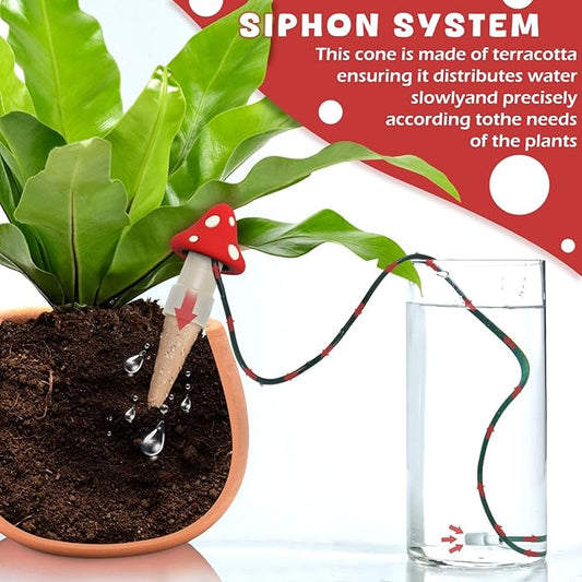 BYDOLL Plant Self-Watering Stakes Automatic Dripper Watering Spikes for Indoor Outdoor Bonsai,Houseplant Insert Devices for Vacation Garden use,Drip Irrigation System for Plant 10 Pack