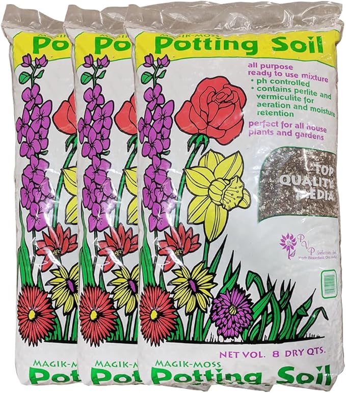Magik-Moss Potting Soil, 8-Quart (3-Pack)