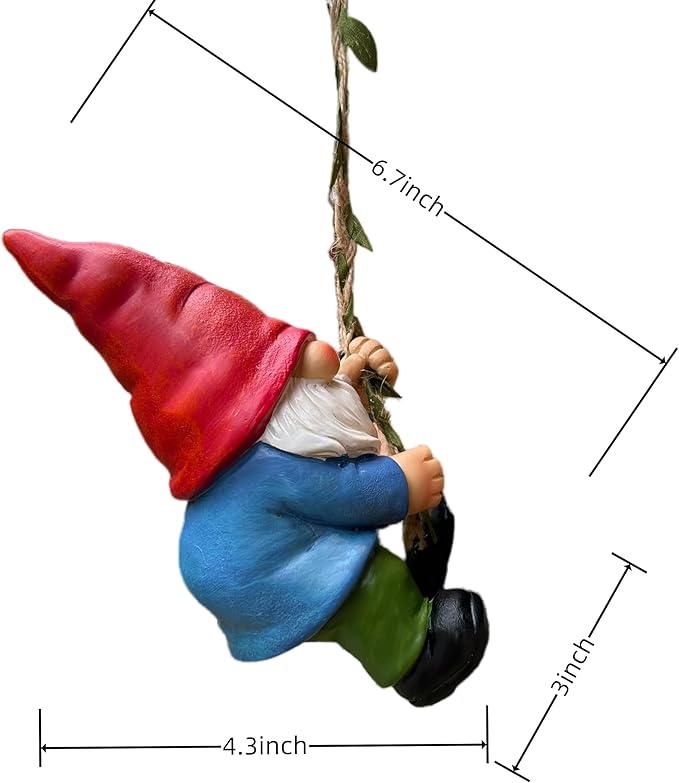 Hanging Gnome Garden Statue Decoration,Climbing Gnomes Statue Figurine Ornament for Indoor Outdoor Home Garden Decor