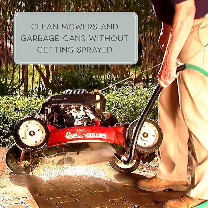 Bernini FlexEnd Garden Wand, Flexible Hose Sprayer with Fireman Nozzle for Versatile Watering and Cleaning - 31" Reach, Jade