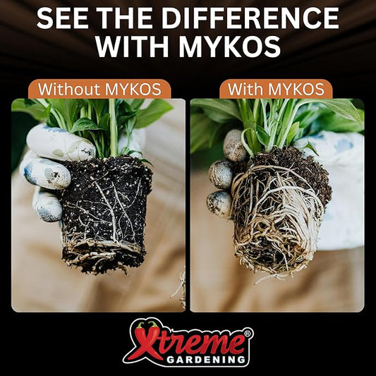 Xtreme Gardening Mykos 100g/3.5oz | Concentrated Mycorrhizal Fungi Root Stimulator for Plants | Organic Mycorrhizae Root Booster for Stronger Roots & Bigger Growth