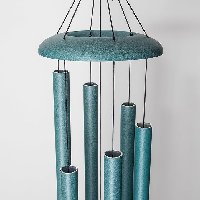Corinthian Bells by Wind River - 74 inch Patina Green Wind Chime for Patio, Backyard, Garden, and Outdoor Decor (Aluminum Chime) Made in The USA