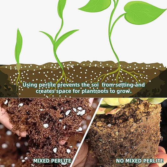 9 Quarts Perlite for Plant Soil - Amendment for Potting Soil, Improves Drainage and Aeration for Soil,Better for Root Growth…