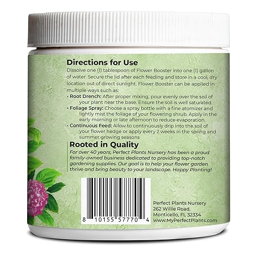 Advanced Bloom Booster Flower Fuel by Perfect Plants | Water Soluble & High Nutrient Fertilizer for Beautiful Flowers and Fruit Such as Rose, Blueberry, Plumeria, and Hydrangea (226 Grams)