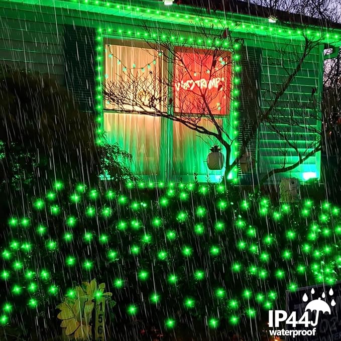 YEGUO 165ft 500 LED Christmas Lights Outdoor Waterproof, 8 Modes Green String Lights Plug in, Twinkle Christmas Tree Lights Indoor with Timer Memory
