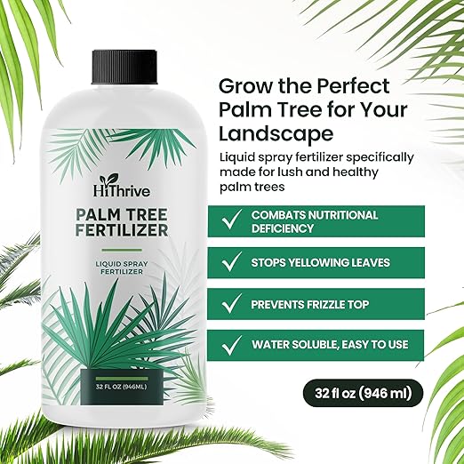 32oz Palm Tree Fertilizer, Premium Plant Food - Palm Fertilizer for Lush Growth of Palms, Rich in Micronutrients, Easy to Use and Water Soluble for Stronger Roots, Healthy Trunks & Vibrant Leaves