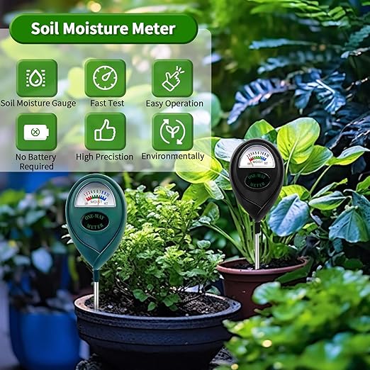 2 Pack Soil Moisture Meter for Plants, Plant Moisture Meter for Houseplants, Hydrometer for Plants, Plant Moisture Meter Houseplants, Water Tester for Plants Gift for Garden Lover