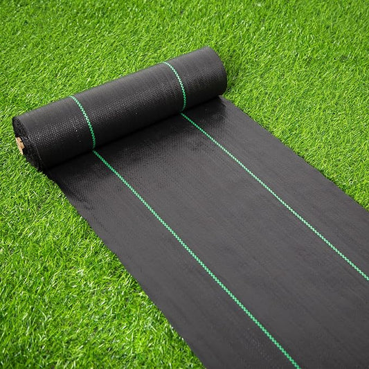 Garden Weed Barrier Landscape Fabric,Weed Block Fabric Heavy Duty 3.2OZ,Woven Mulch for Landscaping Ground Cover Weed Control Fabric, Black Garden Bed Liner (1.4ft x 200ft)