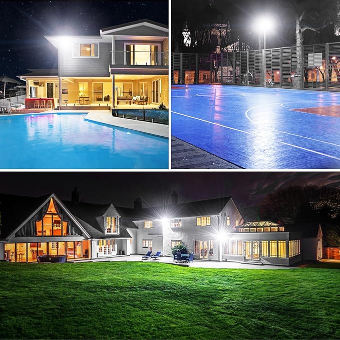 Onforu 120W LED Flood Light Outdoor, 12000LM Security Lights, IP66 Waterproof Outdoor LED Lights, 6500K Daylight White Floodlight for Garage Yard Garden Stadium Playground Arena(2 Pack)