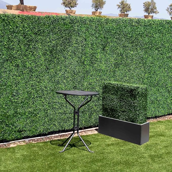 NatraHedge 15" Hampton Wooden Planter Box Indoor and Outdoor Use for Patio Garden (44" x 15" x 15") (Black- Aluminum)