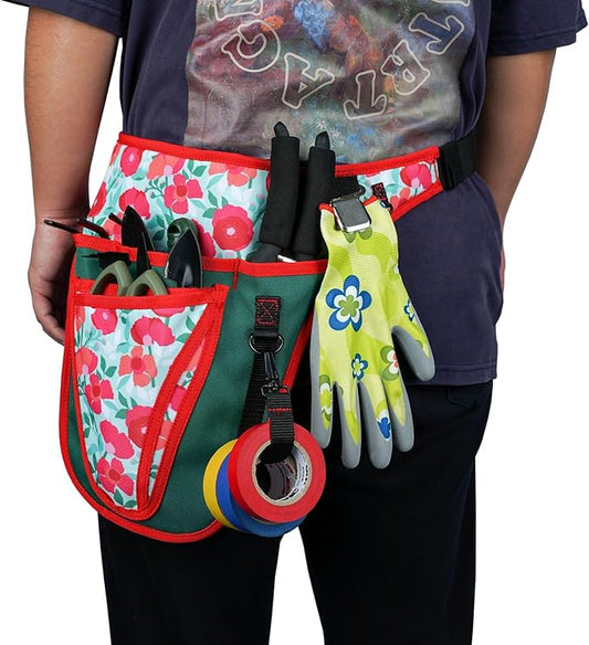 KUNN Garden Tool Belt - Adjustable Tool Organizer Belt Pouch Multi-Purpose Pocket for Gardening,Plumbing,Florists,DIY