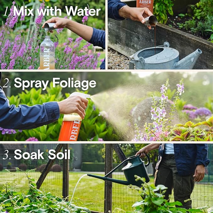 Organic Insecticide & Fungicide for Plants — Indoor/Outdoor Protection to Control Powdery Mildew, Spider Mites, Aphids, Whiteflies, Fungus Gnats — Safe on Vegetables & Lawns — Concentrate Spray, 16oz