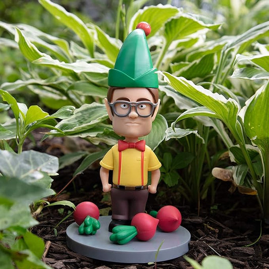 SCS Direct The Office Dwight Schrute Christmas Elf 8" Garden Gnome - Funny Indoor/Outdoor Holiday Lawn Ornament Figure Decoration - Officially Licensed - Gift for Adults, Men, Women - PVC