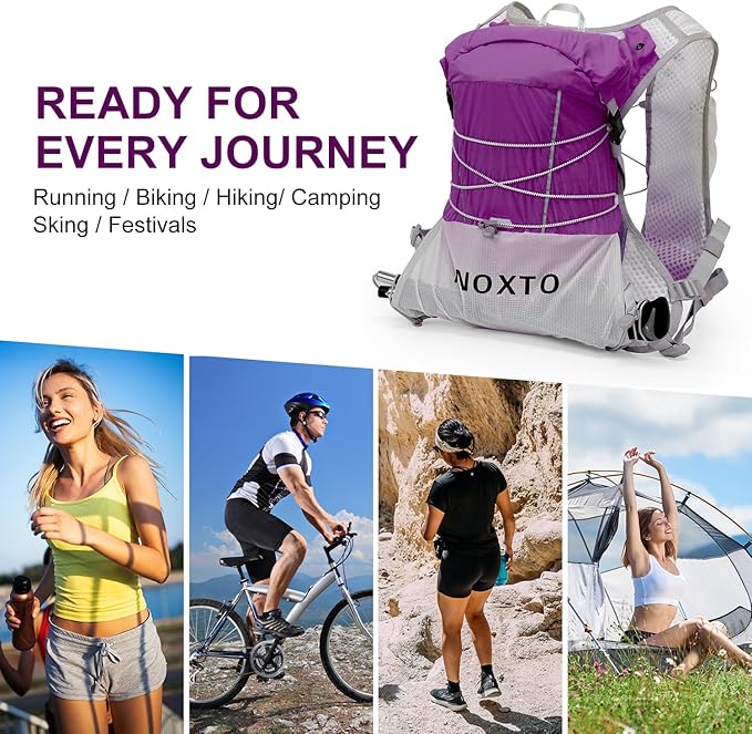 Running Hydration Vest Backpack, Lightweight Water Backpack with 1.6L Water Bladder Daypack for Women Men,Adjustable Running Vest Pack for Trail Running Hiking Cycling Race Marathon