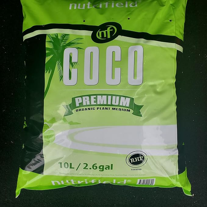 Coco Coir Premium RHP Certified 9 Quarts /10 Liter /2.6 Gallon Pre Buffered with Calcium Washed Organic Coconut Coir Fiber Potting Soil Indoor/Outdoor Plant Garden Flower Vegetable Loose Coco Coir Bag