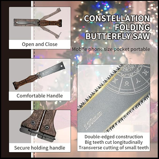 Folding Hand Saw | 6.5" Handle with 5.7" Blade | High-Carbon Steel (13/15 TPI) for Woodworking, Pruning, DIY, Japanese Saw, Lightweight Mini Saw, Portable Man's Gift