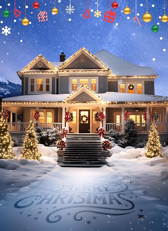 Brightown C7 Clear LED Christmas String Lights Outdoor, 25FT Connectable with 26 0.6W Bulbs (1 Spare), Vintage Hanging Lights for Xmas Holiday Party, Patio, Roofline House Decor