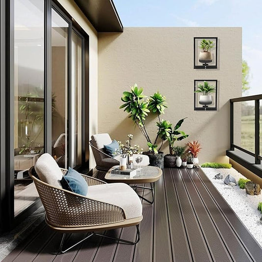 Metal Wall Plant Holder, Wall Planters for Indoor Plants, Heavy Duty Plant Wall Shelf, Vertical Space Saving - for Home, Office, Balcony(2 Pack)