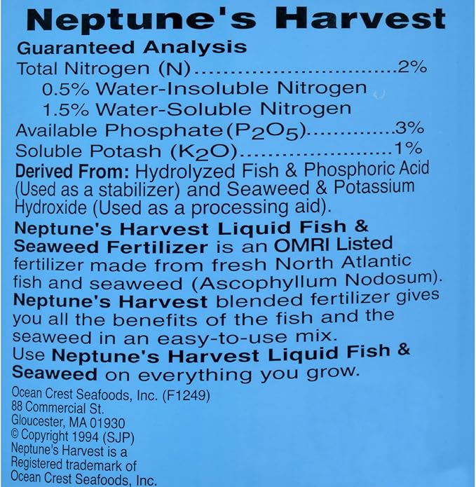 Neptune's Harvest Fish & Seaweed Fertilizer 2-3-1 (Gallon)