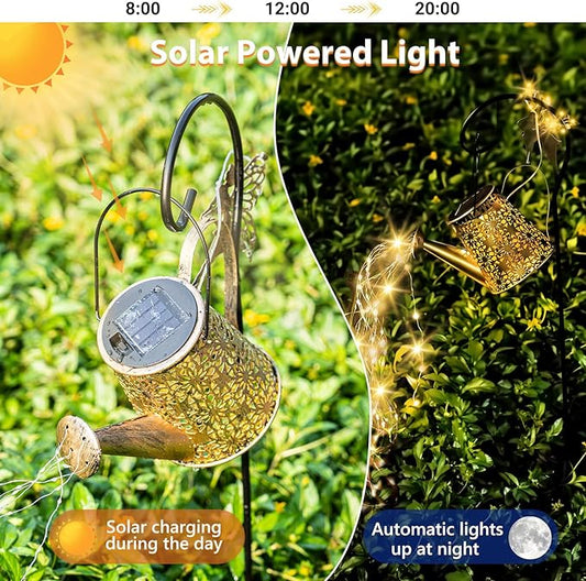 Solar Watering Can Light, Solar Outdoor Decorative,Garden Decor Lights for Yard, IP65 Waterproof Hanging Lantern Landscape Lights, Garden Gifts for Mom, Grandma Women Birthday
