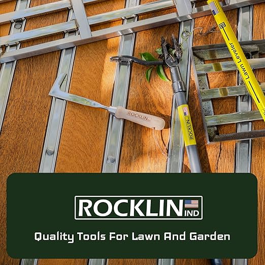 Rocklin™ Stand Up Weed Puller Tool - 4 Claw Steel Head - 48 inch Handle - 100% Metal - Easily Remove Weeds Without Bending or Kneeling WeedPuller