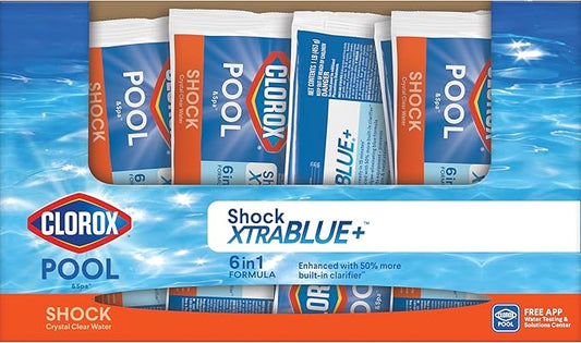 Clorox® Pool&Spa™ Shock XTRABLUE® Plus, Kills Bacteria & Algae in Swimming Pools, Swim-Ready in 15 Minutes, (36-Pack)