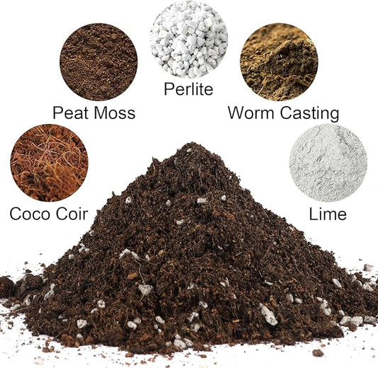 Potting Soil Mix 1qt for Indoor Plants, Organic Houseplant Soil Well Draining Dirt Ready to Use, Fit for House Plant Like Pothos, Philodendron, Monstera, African Violet