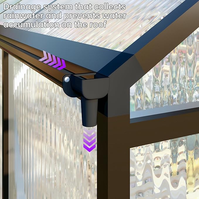 6x6 FT Greenhouse for Outdoors,Green House for Outside,Dark Gray