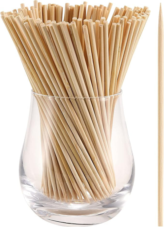 1000 PCS Bamboo Skewers, 8 Inch Wooden Skewer for Appetizers, Fruit, Kebabs, Grilling Barbecue, Mini Burger, Sausage, Cocktail Picks for Drinks, Long Toothpicks, Food Sticks Natural, Kitchen Gadget