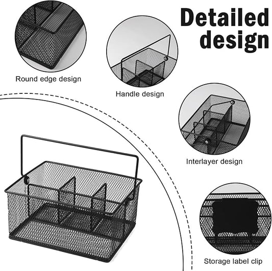 Garden Tool Basket Metal Mesh Gardening Kit Organizer Garden Hand Tools Arrange and Display Storage - Gardening Gifts for Women Men 10" L x 7" W x 4.75" H for Pruning Shears, Cultivator, Gloves
