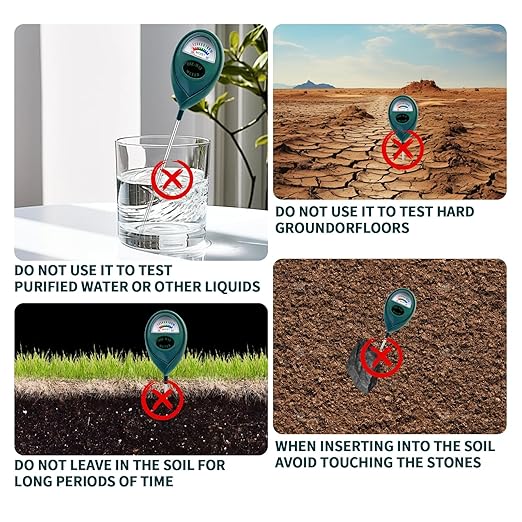 2 Pcs Green Soil Moisture Meter, Plant Water Meter, Moisture Meter for Plants, Soil MoistureTester, Soil Water Gauge for Plants, Plant Moisture Monitor No Battery Needed (Green+Green)