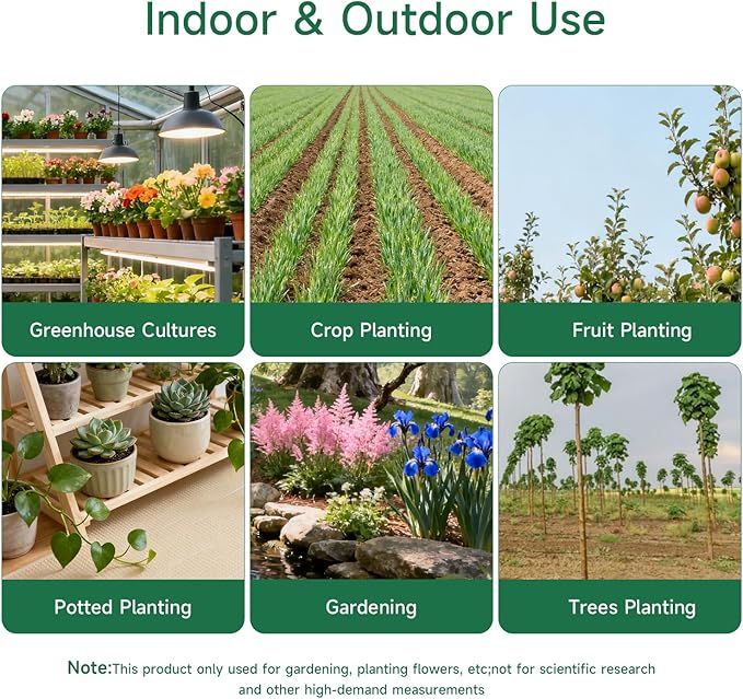 Soil Moisture Meter for Plants, Hygrometer Sensor Water Monitor, Plant Moisture Tester for Indoor Outdoor Garden, Potted Plants, Farm, Lawn, No Battery Needed